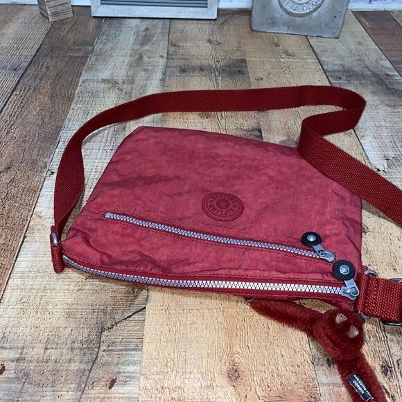 Kipling HB7432 Jaime Crossbody Shoulder Bag Purse Polyamide Wine - Picture 8 of 10